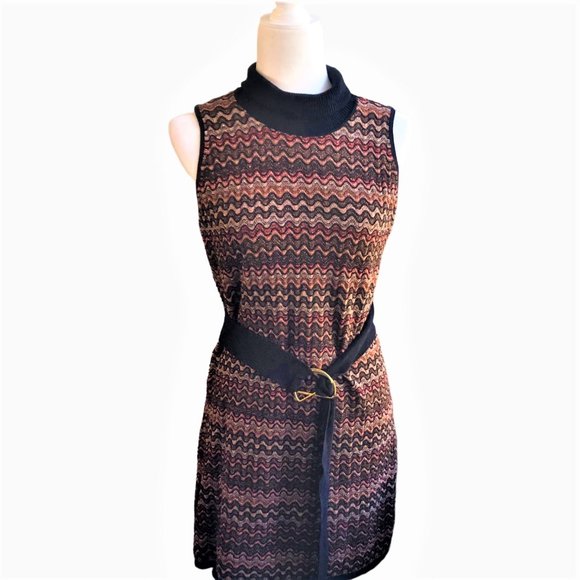 INC International Concepts Retro-style Turtleneck Sleeveless Dress/ Tunic Sz M - Picture 5 of 8